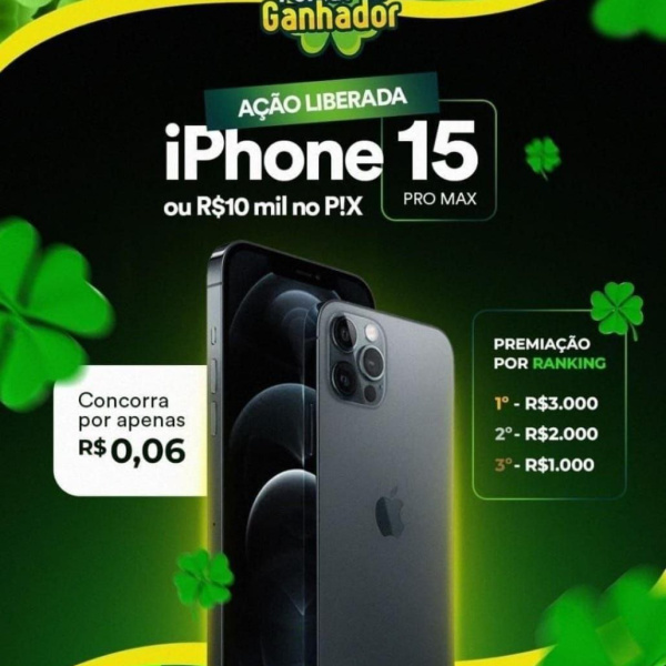 Iphone 15 Pro Max ou 10 mil no Pix